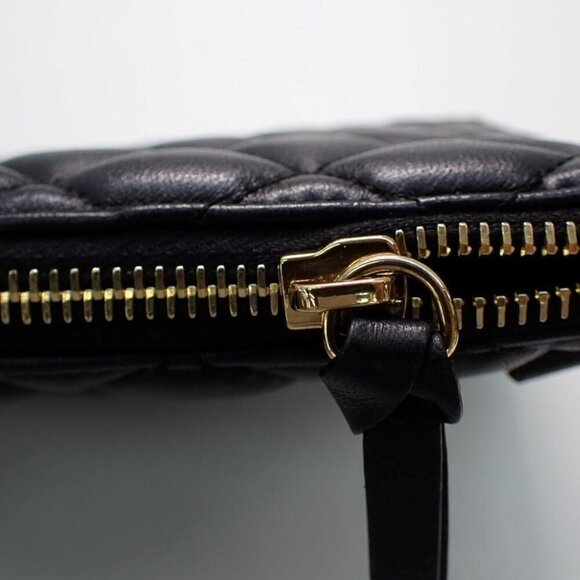 Authentic Versace Quilted Lambskin Leather Pouch and Crossbody - Picture 12 of 17